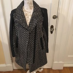 Black/White and leather jacket by Marc New York